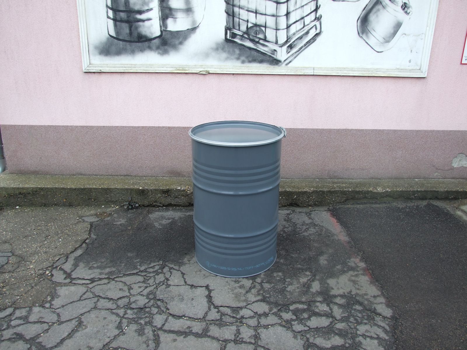 Új 213L levehető tetejű UN fémhordó Szürke