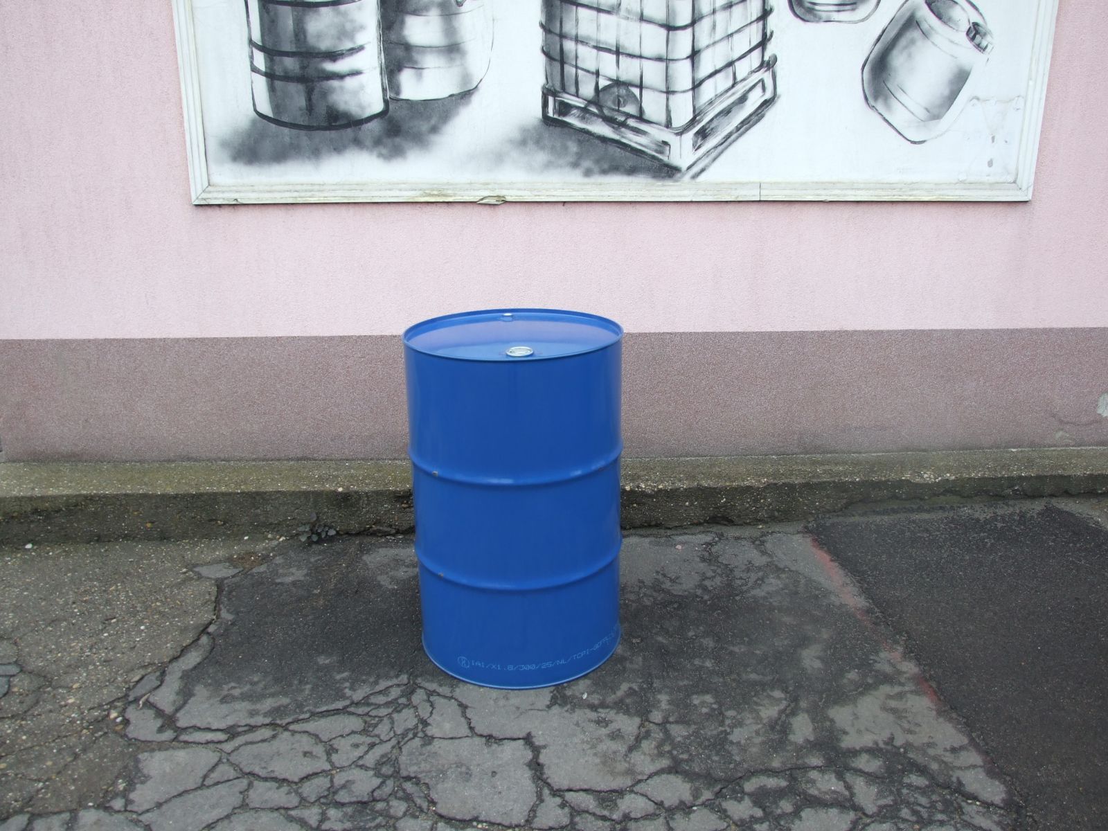 Új 216L rögzített tetejű UN fémhordó Kék (vastagabb falú)