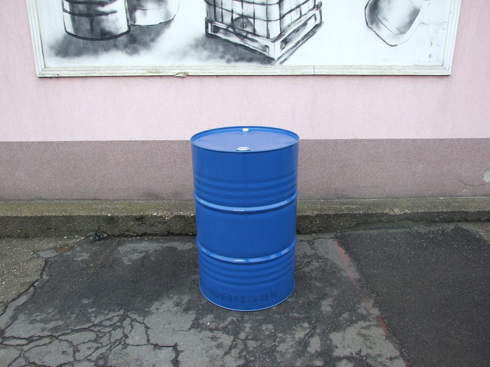 Új 216L rögzített tetejű UN fémhordó Kék