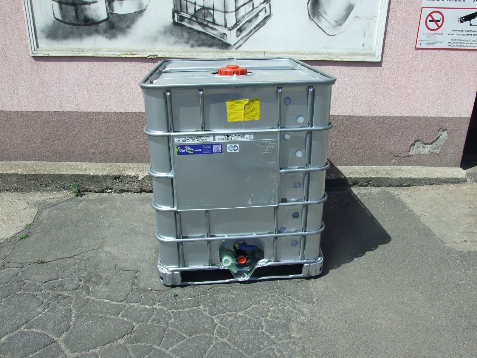 Használt Schütz 1000L IBC EX földelt IBC